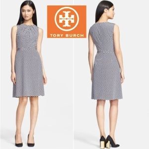 Tory Burch Maxine Silk Fit-N-Flare Dress (size: 6)
